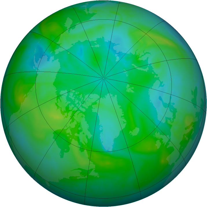 Arctic ozone map for 11 August 2007